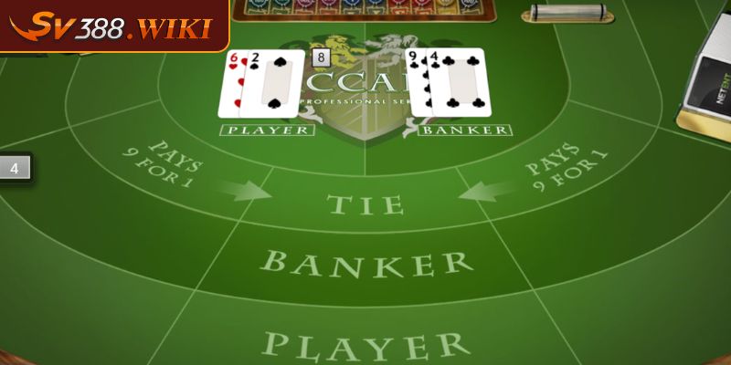 Baccarat SV388 Trò Chơi Đánh Bài Casino Kinh Điển Nhất 2025 3 Đặt cược Baccarat theo dãy 1-3-2-4 đầy hiệu quả